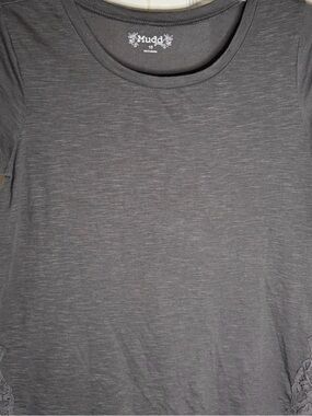 Mudd Girls Heather Gray Crew Neck Tee